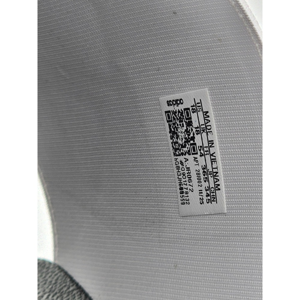 Adidas Adilette Shower Mens Size 18 White Black Slides JR0672 - New - Picture 12 of 14